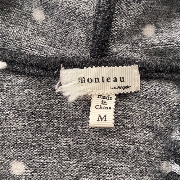 Girls Dark Grey polka-dot zip-up Hoodie - Picture 3 of 4